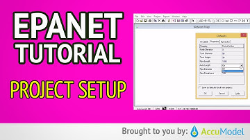 EPANET Tutorial 02.03 - Project Setup | Hydraulic Modeling