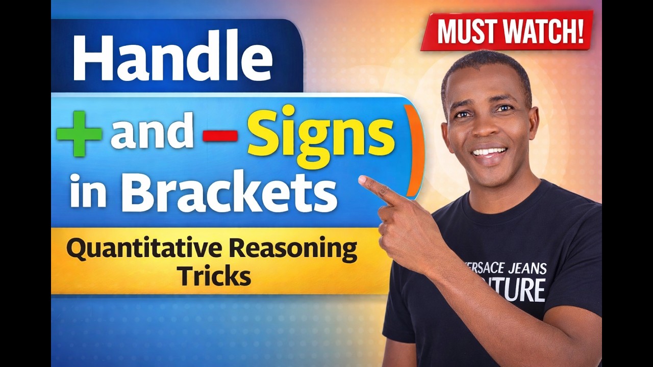 How to Handle Plus and Minus Signs in Brackets (1) | Quantitative ...