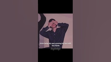 Jimin gets shy and covering his face with tiny hands#jimin#bangtanstage