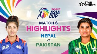 #NEPvPAK: Women's Asia Cup Highlights | Pakistan bounce back with a win | #WomensAsiaCupOnStar screenshot 3