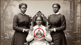 It was just a portrait of a mother and her daughters — but look more closely at their hands.