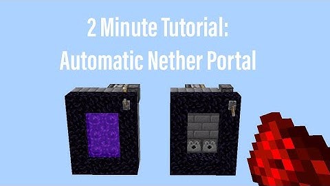 2 Minute Tutorial: toggleable nether portal for MinecraftPE