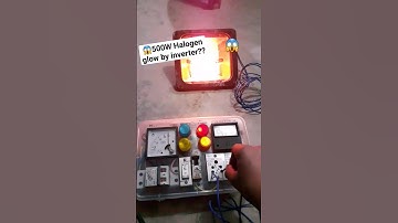 500W Halogen #lamp #glow by #inverter ??🤔 #experiment with #battery #shorts
