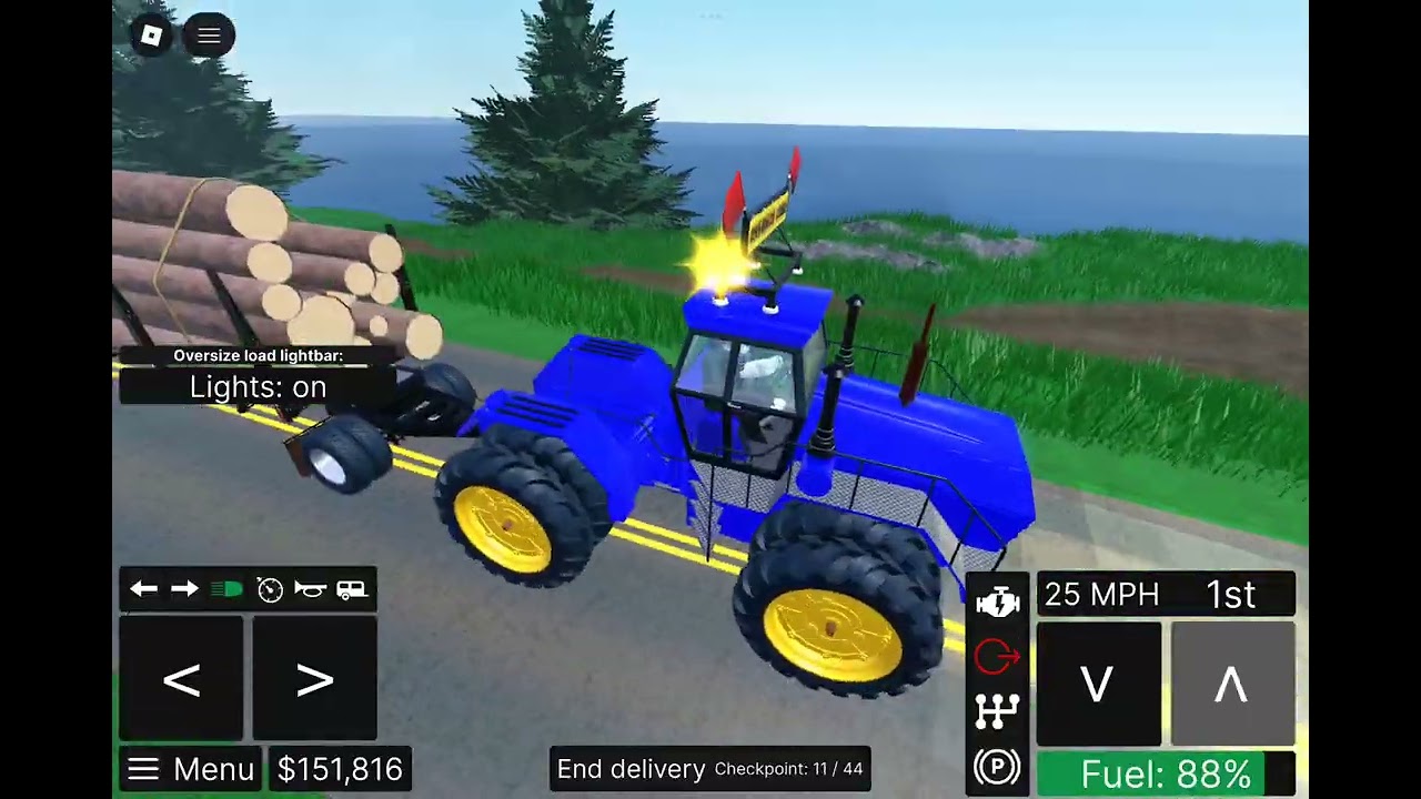 Off Roading Epic Tractor Transport Deliver logs Gameplay #21