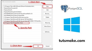 Set Environment Variables for PostgreSQL Windows 11