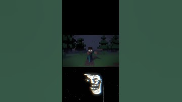 HEROBRINE X TROLL FACE IN MINECRAFT ANIMATION steve attitude 👿👿 #shorts #viral #minecraft #animation