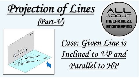 Projection of Lines - Given line is Inclined to VP and Parallel to HP