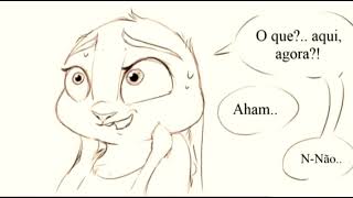 Quero te beijar ( mini comic zootopia em potuguês🇧🇷) judy e nick