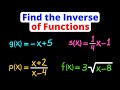 Find the inverse of a function  algebra  eat pi