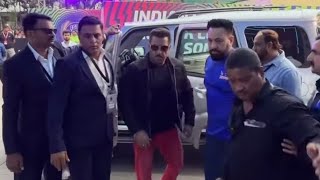 Salman Khans Grand Entry At Surat Airport Crowd Craze Security