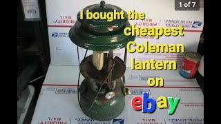 I bought the cheapest Coleman lantern on Ebay,  let's see if it will burn!