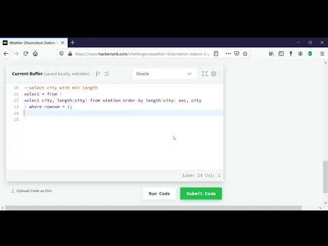 Weather Observation Station 5 HackerRank SQL - YouTube