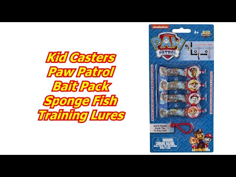 Kid Casters Paw Patrol Bait Pack – Sponge Fish Training Lures/Casting Plugs  Unbox How To Use 