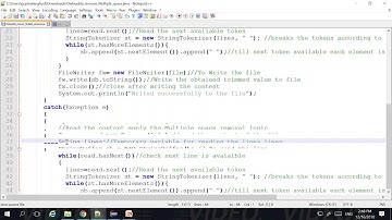 TRIM SPACES IN A FILE USING JAVA