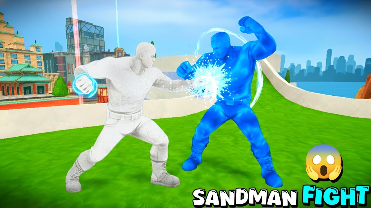 Blue Sandman vs White Sandman! 😱 Spider Fighter 3 All Superhero Fight