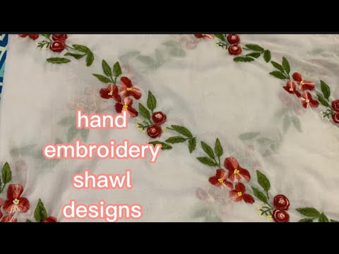 Hand embroidery shawl