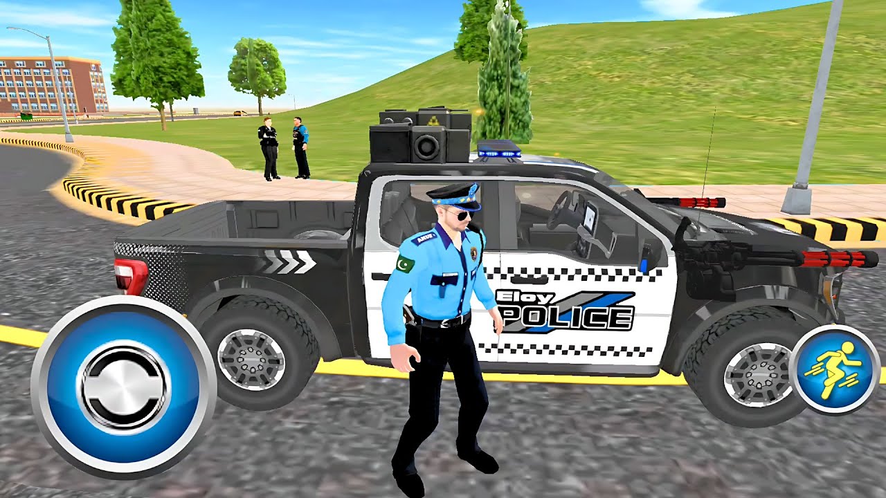 Предотвратите ограбление банка в игре City Police Car Chase Game 3D — геймплей для Android