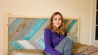 DIY Chevron Pallet Wood £10 Headboard / The Carpenter Here