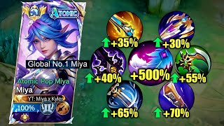 BUFFED MIYA WTFF FULL ATTACK SPEED BUILD!💀 ( 999% ATK SPEED HACK!..) - MLBB🔥