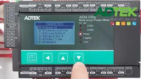 ADTEK FAQ 銓盛電子-新品AEMDRB-教學影片- D 0 電能單位 (AEMDRB-D 0 Electrical Energy Unit Setting Instruction)