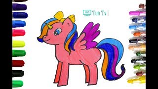 Unicorn Coloring Pages | Art Colors For Kids | Draw My Little Pony / MLP | Tun TV