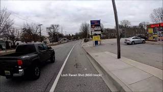 Baltimore (area) Bicycling - The full length of Loch Raven Blvd (North to South) (Ride Clip)