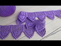 КАЙМА КРЮЧКОМ простое вязание для начинающих ЛЕНТОЧНОЕ КРУЖЕВО схема Crochet lace for Beginners