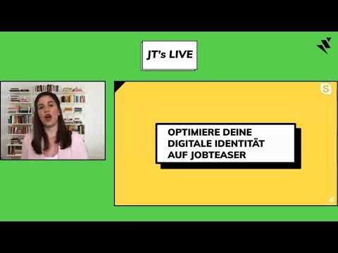 Schnell einen Job finden? Hacks für dein Digitales Karriereprofil! | JobTeaser | Live mit Anja