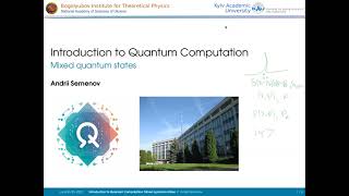 QML School. Day 2. Introduction to Quantum Computing by Andrii Semenov (part 4/4)