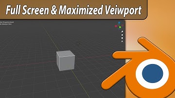How to Get Full Screen View in Blender!