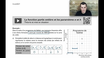 Secondaire 4 SN - La fonction en escalier et la fonction partie entière