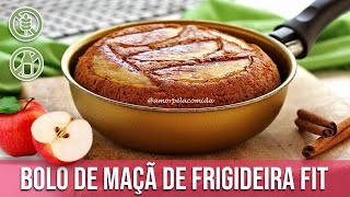 BOLO DE MAÇÃ DE FRIGIDEIRA FIT SEM AÇÚCAR SEM GLÚTEN SEM LACTOSE