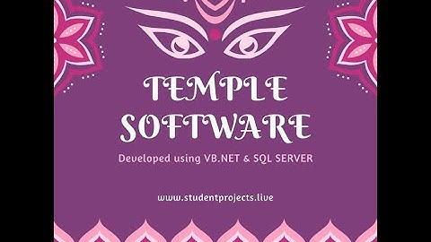 Temple Management system Project in VB.Net & SQL Server