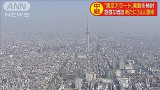 「東京アラート」発動を検討　新たに感染34人に激増(20/06/02)