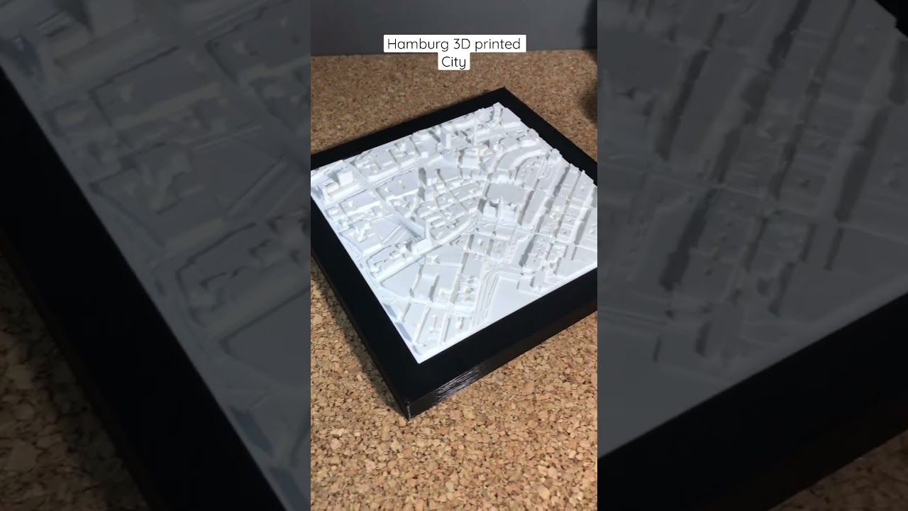 Hamburg 3D printed city 
