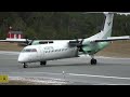 Kristiansund Airport, Norway: Widerøe Bombardier DHC-8-400 landing