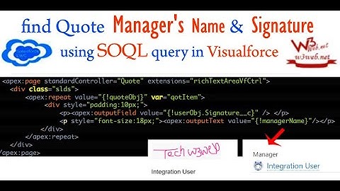 How to find Quote Owner’s Manager’s Name and Signature using soql query in Visualforce Salesforce