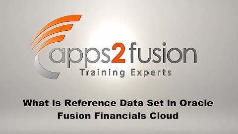 What is Reference Data Set in Oracle Fusion Financials Cloud