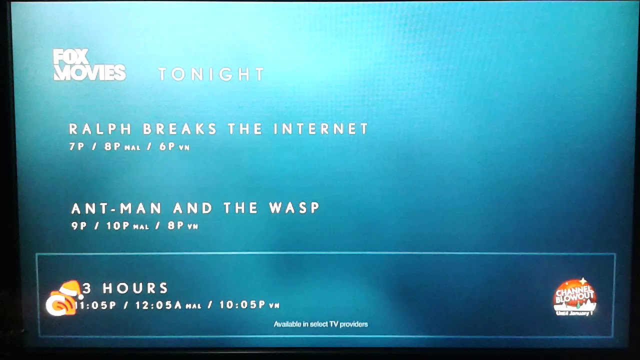 Fox Movies Network Asia Tonight Schedule (12/13/19) YouTube