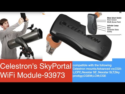 Celestron skyportal wifi module -control telescope through smart device tablet/Mobile-review in hind