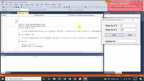 c# form giải phương trình bậc nhất cơ bản