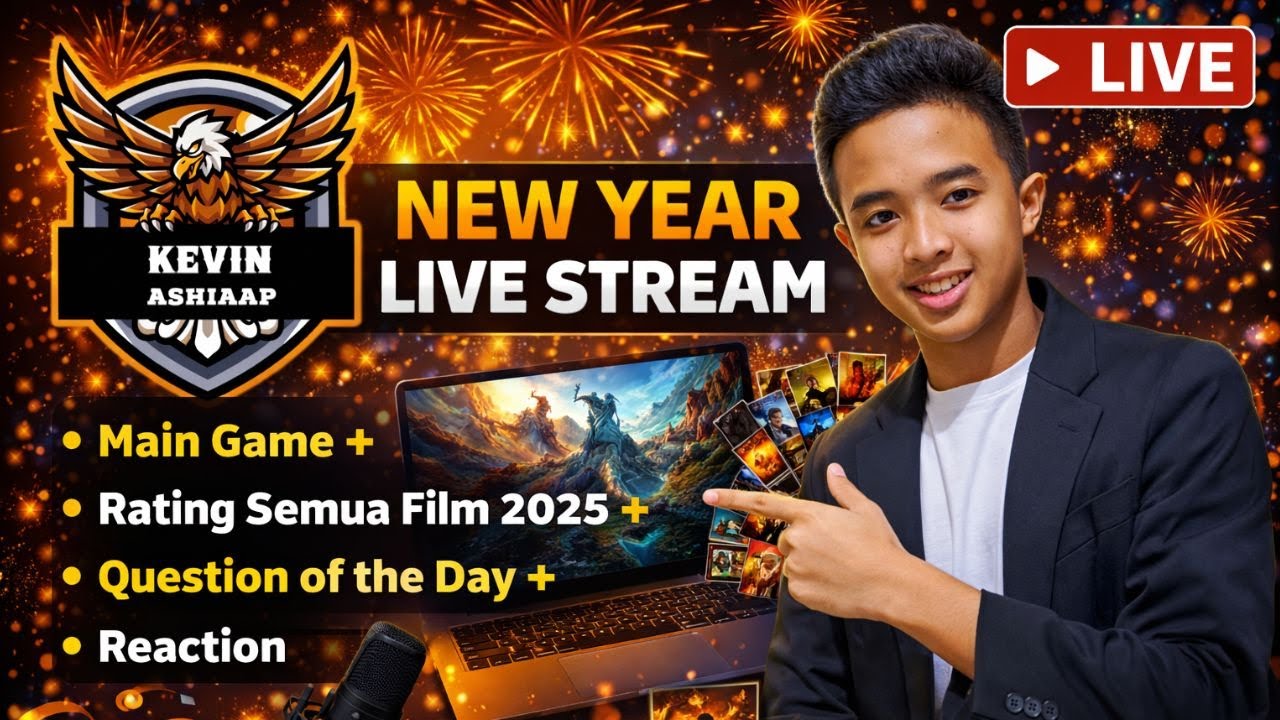 New Year Live Stream (main game + rating semua film 2025 + question of ...