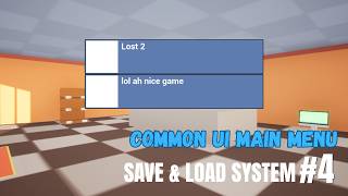How To Make A CommonUI Save & Load System in Unreal Engine 5