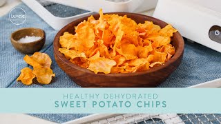 How to make Healthy Crispy SWEET POTATO CHIPS in a dehydrator