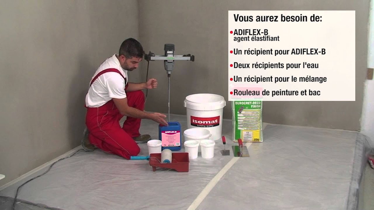 Isomat: application du béton ciré décoratif sur les plaques de ...