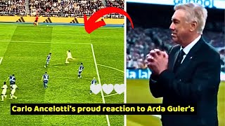 Carlo Ancelotti's proud reaction to Arda Guler's goal in Real Madrid Vs Alaves 5-0