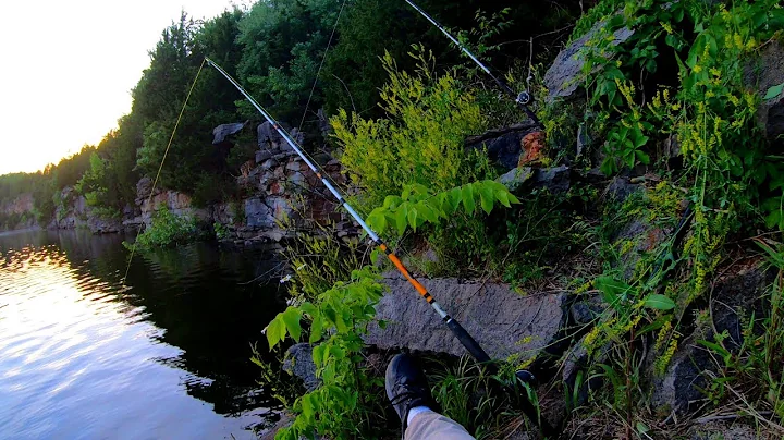 APOCALYPTIC Rock Quarry CATFISHING! live baits! FLATHEAD & Channel catfish! #flatheadcatfish