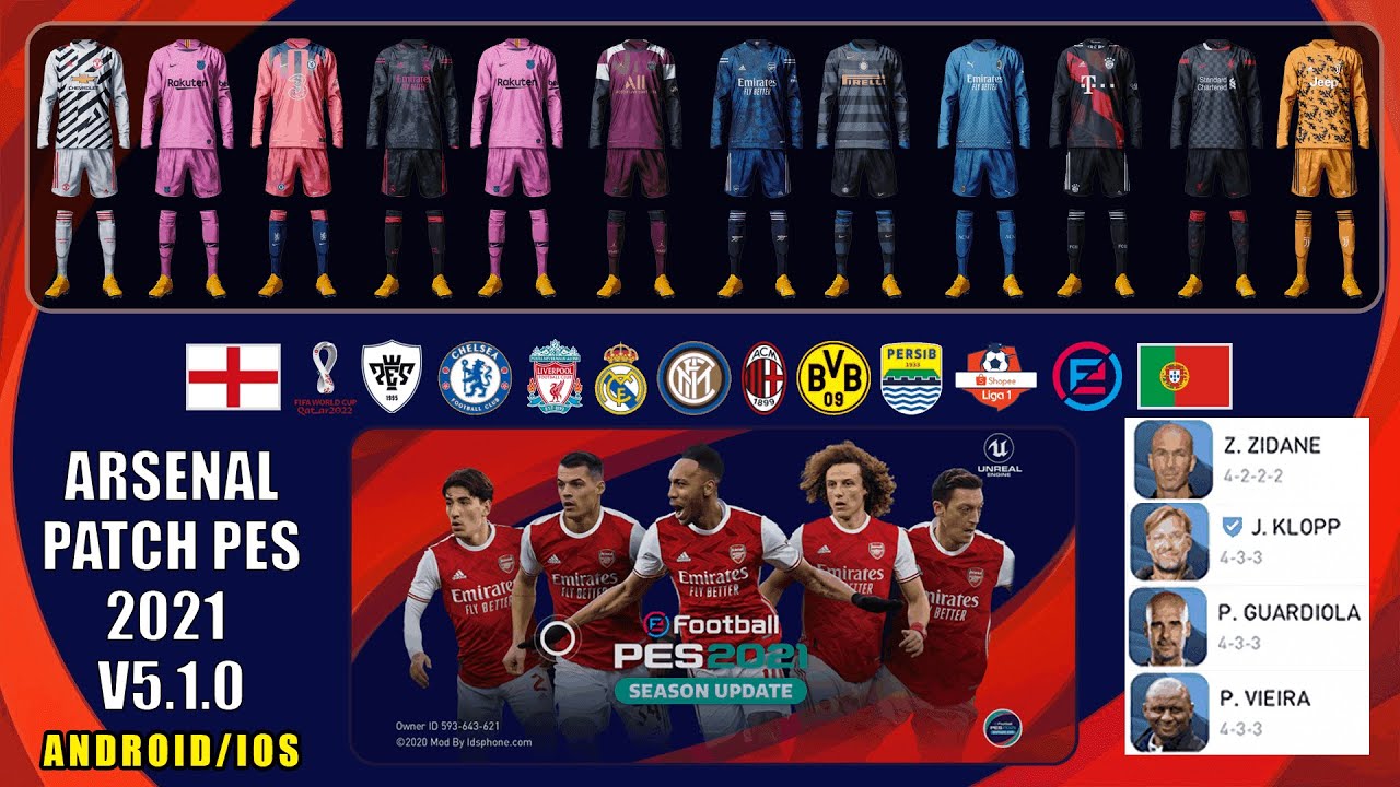 PATCH PES 2021 MOBILE ANDROID/IOS TERBARU || FULL LICENSE KITS V 5.1.0
