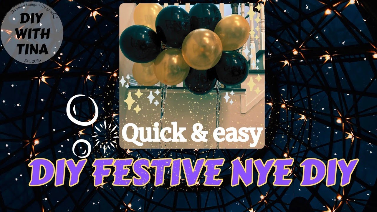 🎊 DIY NYE decorations | DIY NYE balloon decorations | Reuse party tinsel backdrop | Effortless