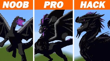Minecraft Pixel Art NOOB VS PRO VS HACKER 🐉 Ender Dragon in Minecraft